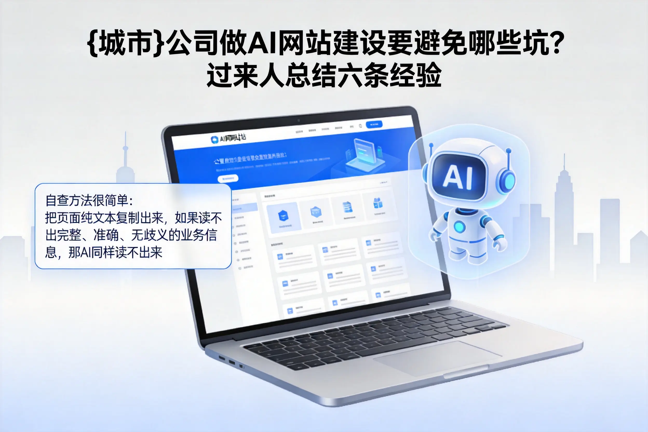 岳阳公司做AI网站建设要避免哪些坑?过来人总结六条经验