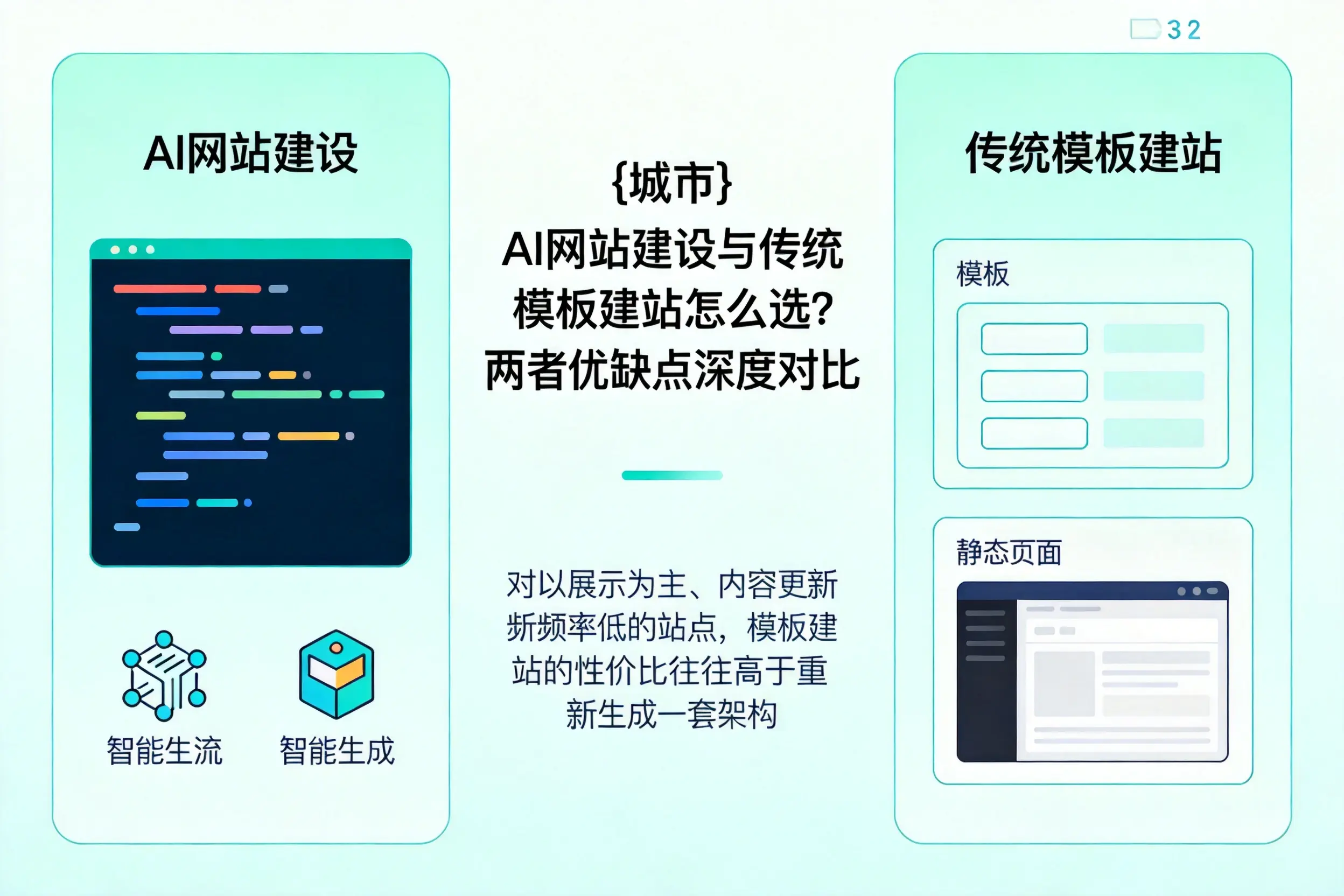 岳阳AI网站建设与传统模板建站怎么选?两者优缺点深度对比