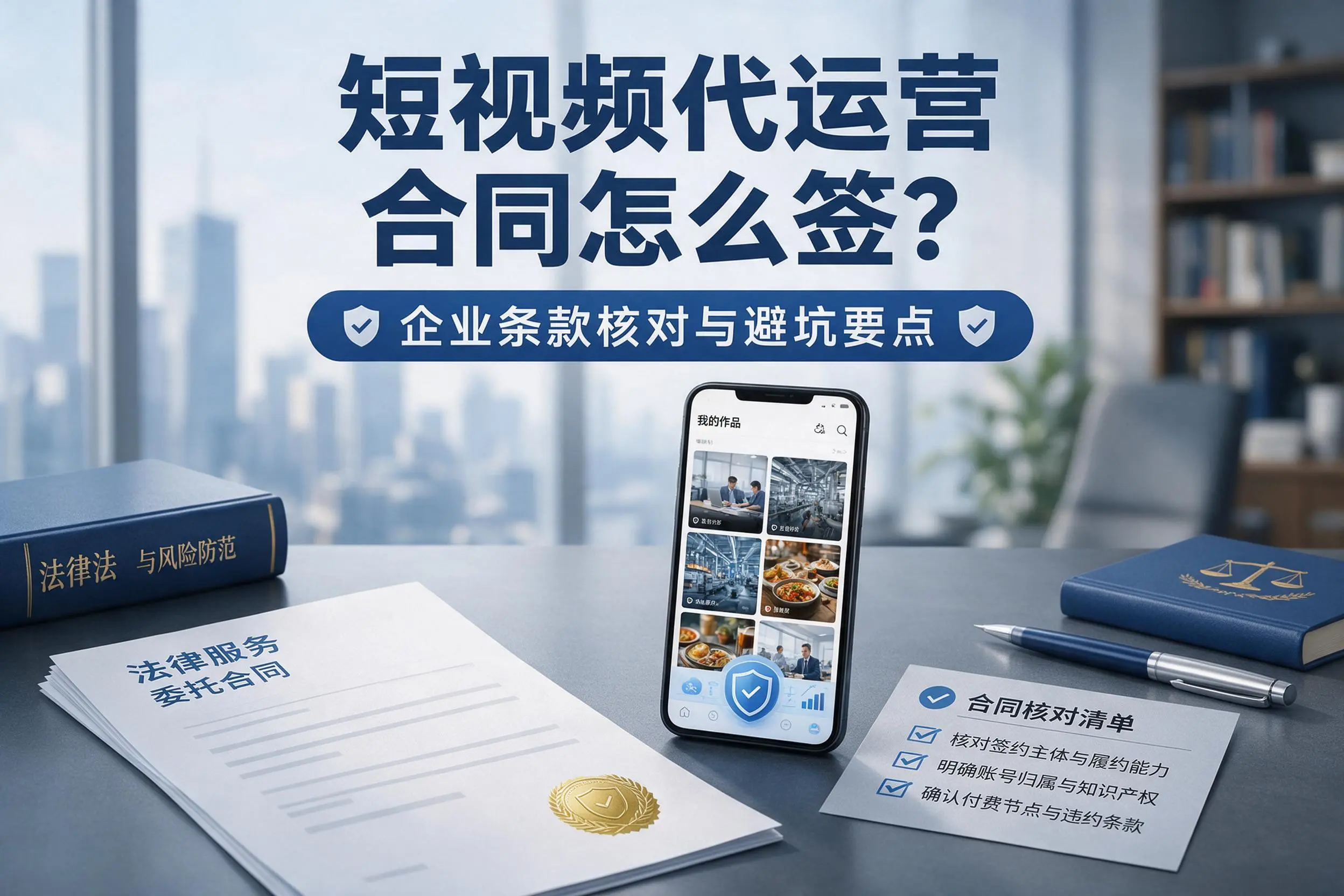 短视频代运营合同怎么签？岳阳企业条款核对与避坑要点