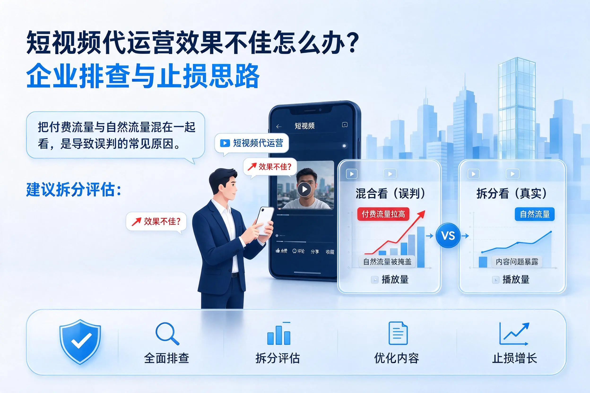 短视频代运营效果不佳怎么办？岳阳企业排查与止损思路