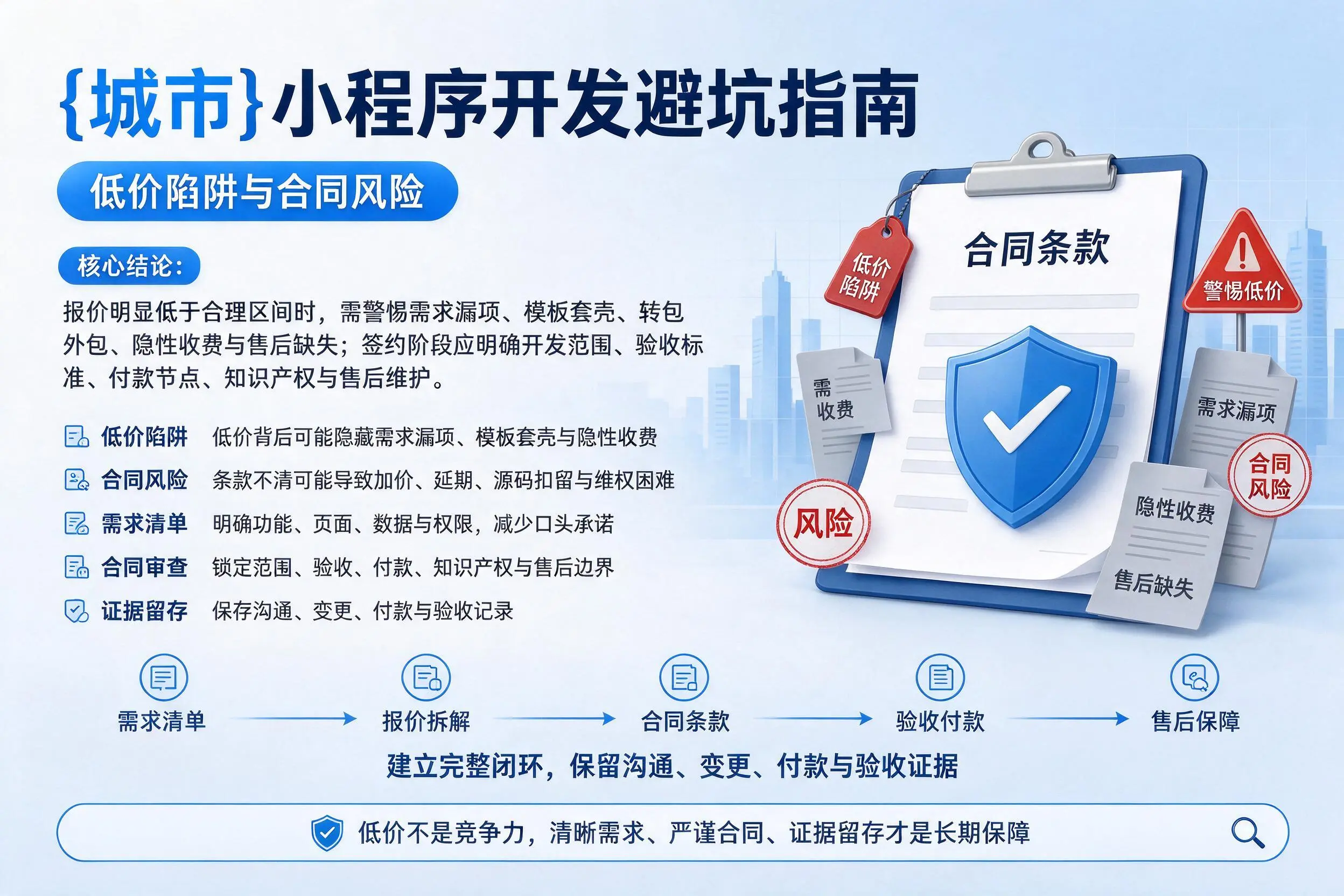 岳阳小程序开发避坑指南:低价陷阱与合同风险