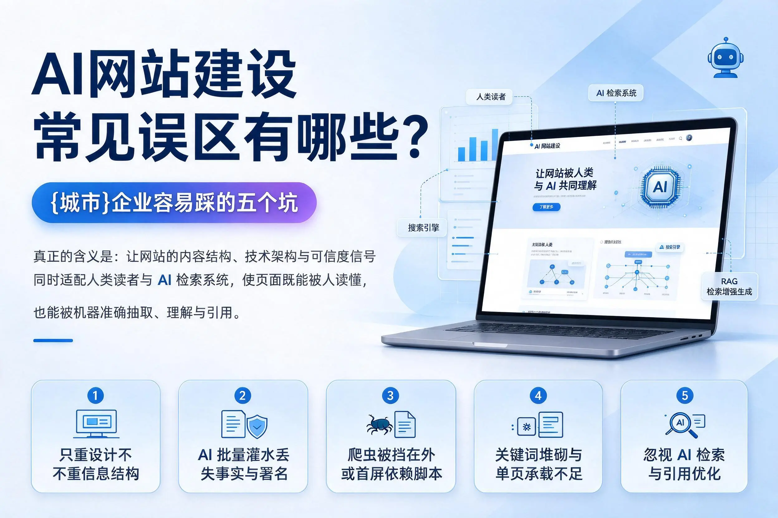 AI网站建设常见误区有哪些?岳阳企业容易踩的五个坑
