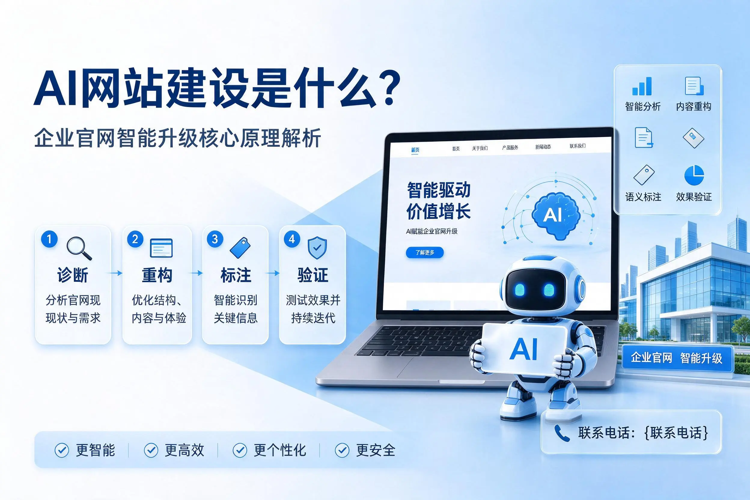 AI网站建设是什么？岳阳企业官网智能升级核心原理解析