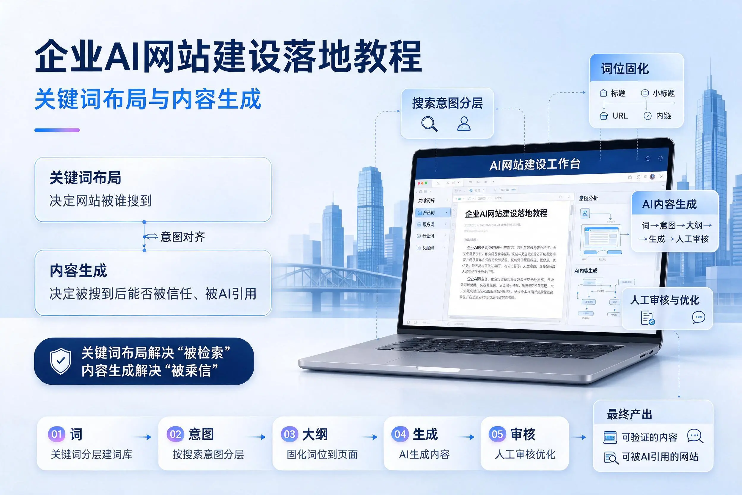 岳阳企业AI网站建设落地教程:关键词布局与内容生成